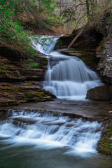 USA, New York, Watkins Glen. Waterfall cascade over rock. Credit as: Jay O'Brien / Jaynes Gallery / DanitaDelimont.com
