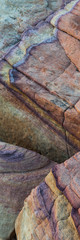 USA, Nevada. Colorful abstract lines in sandstone rocks at Valley of Fire State Park