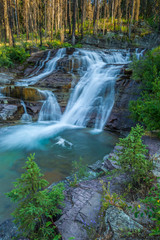 USA, Montana, Glacier National Park. Virginia Creek waterfall. Credit as: Cathy & Gordon Illg / Jaynes Gallery / DanitaDelimont.com