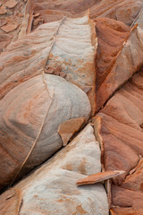 USA, Nevada, Valley of Fire State Park. Erosion abstract sandstone designs