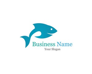 Fish icon logo template Creative vector symbol of fishing club