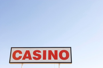 NA, USA, Nevada, Moapa Indian Reservation, Roadside Sign for a Casino 