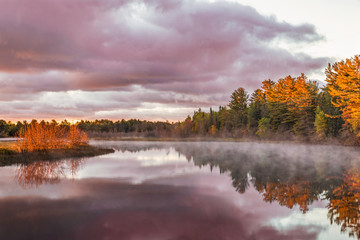 Tahquamenon River at sunrise, near Paradise, Michigan, Upper Peninsula.