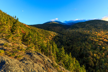 Fall foliage on Mount Madison in New Hampshire's White Mountain National Forest. View from Dome Rock.