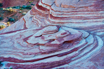 Close-up, Fire Wave Trail, Valley of Fire State Park, Nevada, USA.