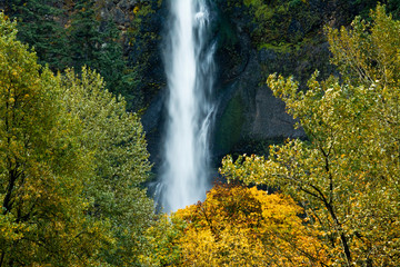 Autumn, Multnomah Falls, Columbia Gorge, Oregon, USA