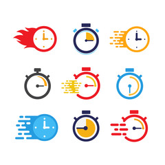 creative stopwatch vector icon. fast time vector icon.