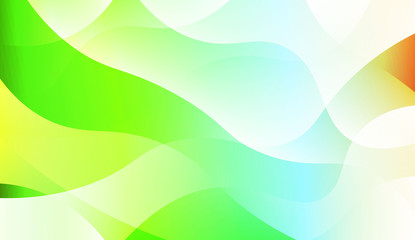 Template Abstract Background With Curves Lines. Design For Cover Page, Poster, Banner Of Websites. Vector Illustration with Color Gradient.