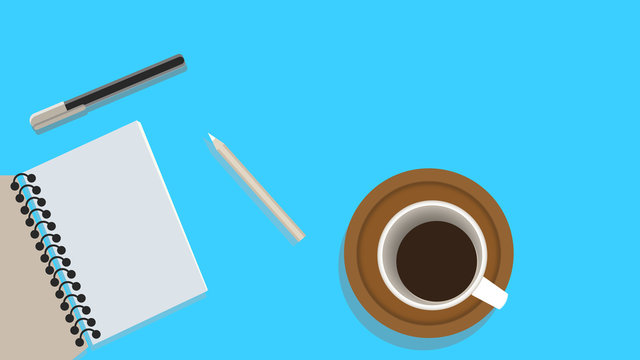 cup of coffee on wooden table