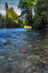 USA, Oregon, Mt. Hood National Forest. Sandy River landscape. 