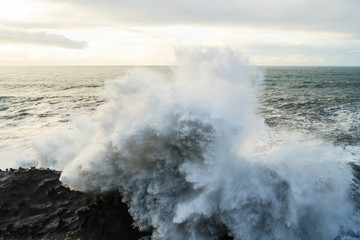 Obraz premium Winter storm watching, Shore Acres State Park, Southern Oregon Coast, USA