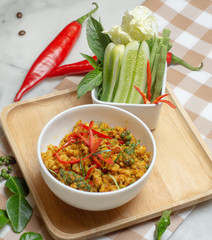 thai food  Pork with yellow curry paste