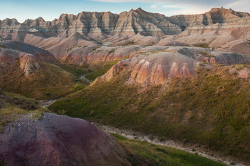 Usa, South Dakota, Erosion hills in Badlands National Park