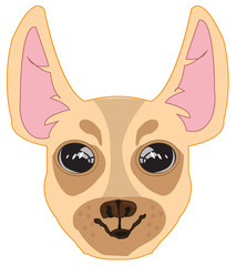 Vector illustration of the cartoon of the mug of the dog that terrier