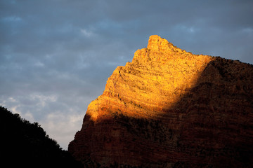 United States, Utah, Dinosaur National Monument, Green River, mountain at sunrise