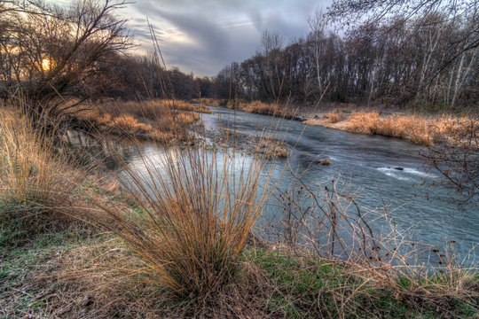 USA, Washington State, Walla Walla County. Walla Walla River Near Whitman Mission.