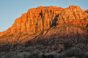 Sunset, Zion National Park, Utah, USA