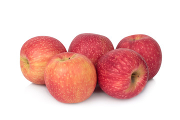pile of pink lady apple isolated on white background