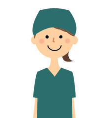 看護師　手術着