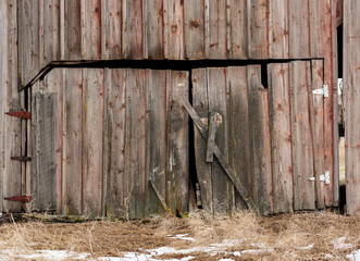 USA, Washington, Palouse Region. Old weathered door on a barn.