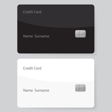 financial icon credit card template