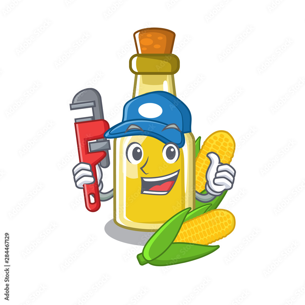 Wall mural Plumber corn oil in the character shape