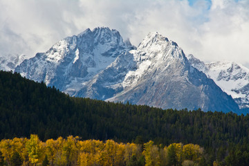 Obraz premium Autumn, Oxbow, Grand Teton National Park, Wyoming, USA