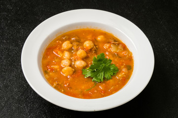 ひよこ豆のスープ モロッコ料理　Moroccan chickpea beans soup