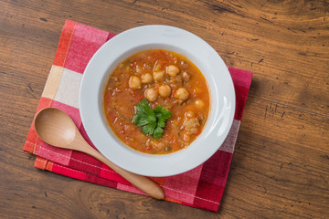 ひよこ豆のスープ モロッコ料理　Moroccan chickpea beans soup