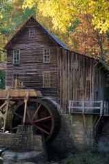 Glade Creek Grist Mill in fall Babcock State Park, West Virginia