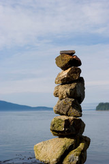 NA, USA, Washington, San Juan Islands, Cypress Island, Cypress Head, rock pile