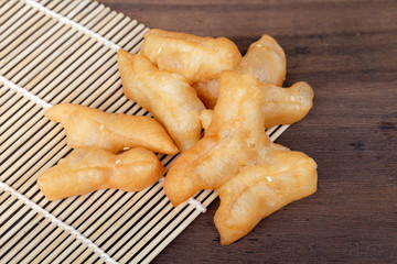  doughstick on a wooden background