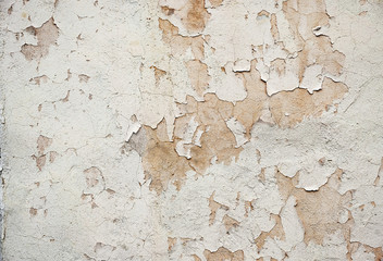 grunge wall texture background. texture of old wall with cracked plaster. Background of painted wall dirty white color. Template for design. soft selective focus