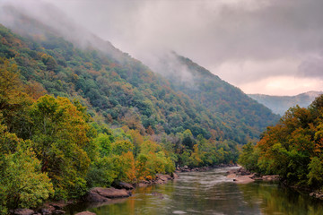 USA, West Virginia, New River Gorge. Stream through gorge. Credit as: Jay O'Brien / Jaynes Gallery / DanitaDelimont.com
