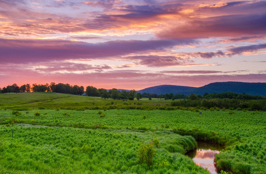 USA, West Virginia, Davis. Landscape of the Cannan Valley at sunset. Credit as: Jay O'Brien / Jaynes Gallery / DanitaDelimont.com