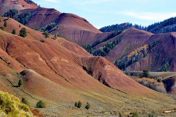 The Red Hills in the Gross Ventre Valley, Jackson Hole, Teton National Park, part of the Path of the Pronghorn.