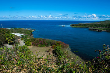 Fototapeta na wymiar Lookout over Pago Bay, Guam, US Territory, Central Pacific