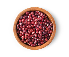 Red beans isolated on a white background