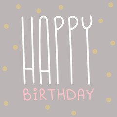 Happy birthday greeting card celebration postcard template