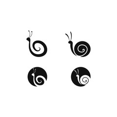 snail logo template vector icon illustration design 