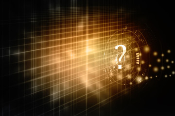 2d illustration question mark