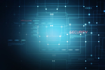 2d illustration Abstract futuristic electronic circuit technology background