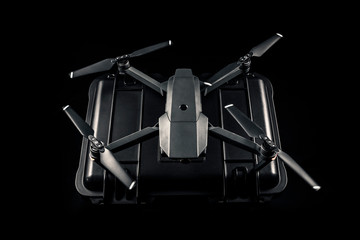 Frozen kaleidoscope in the ice. Macro, studio shot.