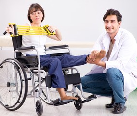 Patient recovering in hospital after injury trauma