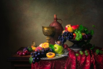 Still life with fruits in Baroque style © Iryna