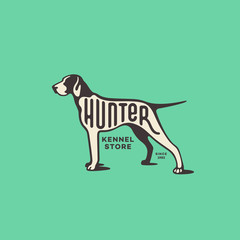 Pointer dog logo