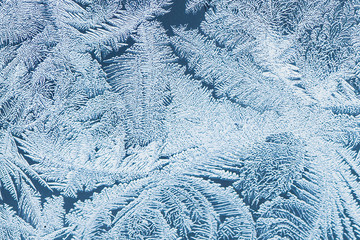 Ice background, frost on window