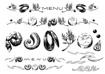 メニューや看板装飾 ペン画の食材 part2