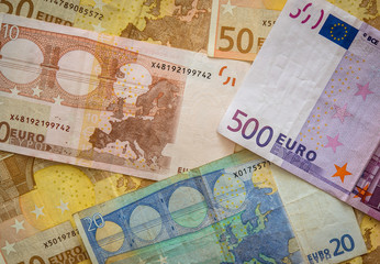 euro banknotes money