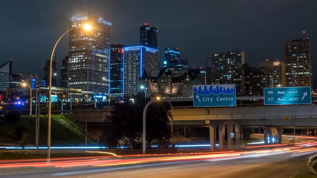 Hyperlapse of the evergrowing Edmonton Skyline. 